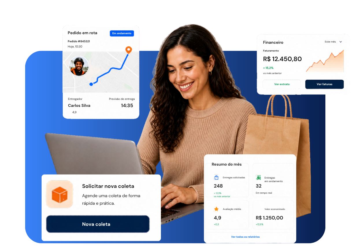 Cliente final acompanhando a entrega em tempo real